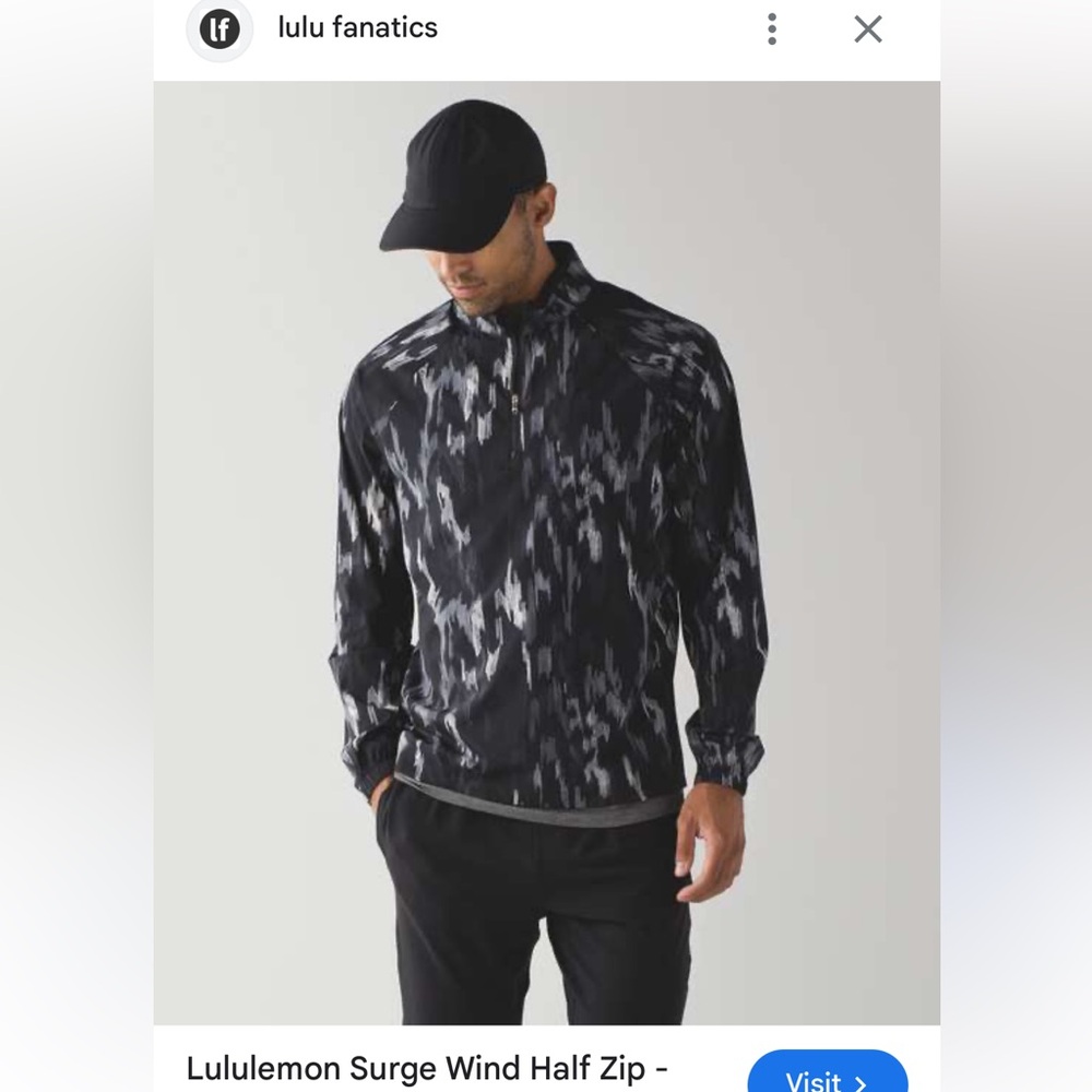 Lululemon Athletica Black and Gray Performance Jacket